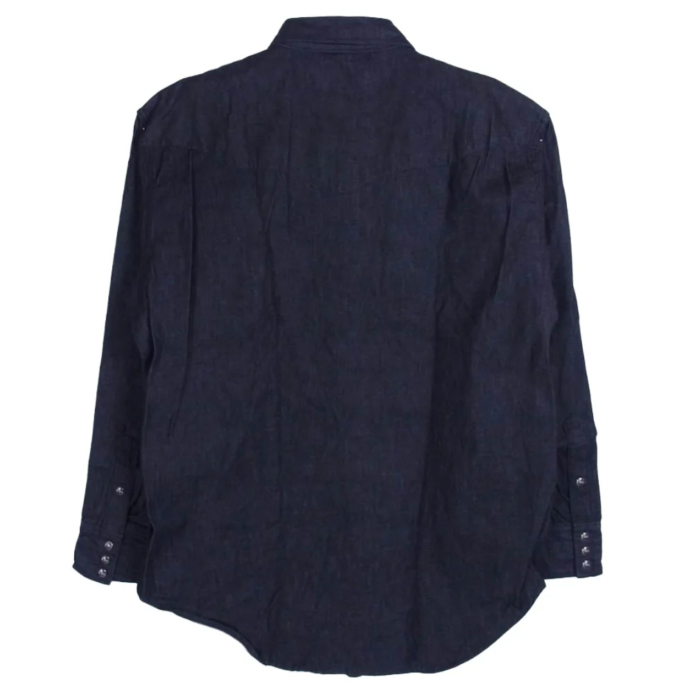 EVISU エヴィス 岡山製デニム ウェスタン シャツ ダークネイビー系 42【美品】【中古】 - Image 2
