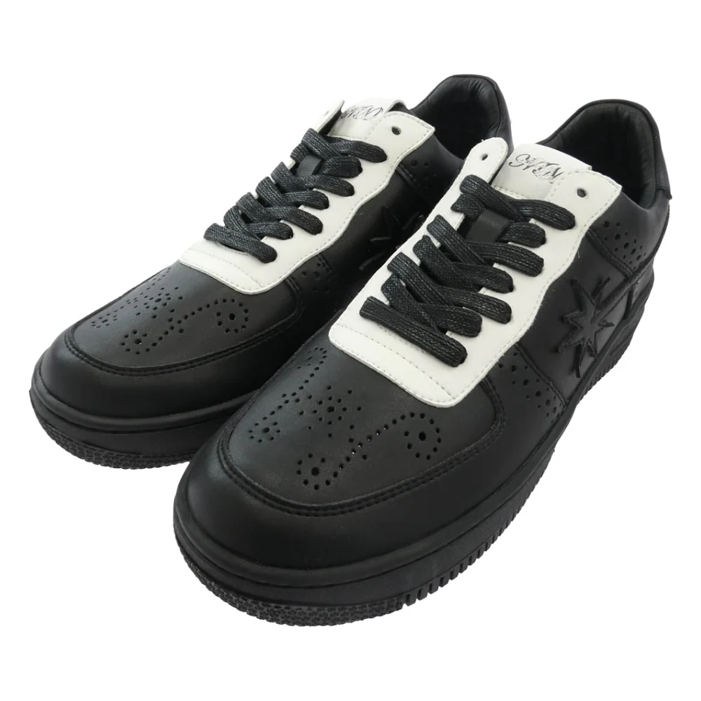 NUMBER(N)INE ナンバーナイン SW1805 10022 × STAR WALK スターウォーク EPISODE 1 レザー ローカット スニーカー ブラック系 US8【極上美品】【中古】 - Image 2