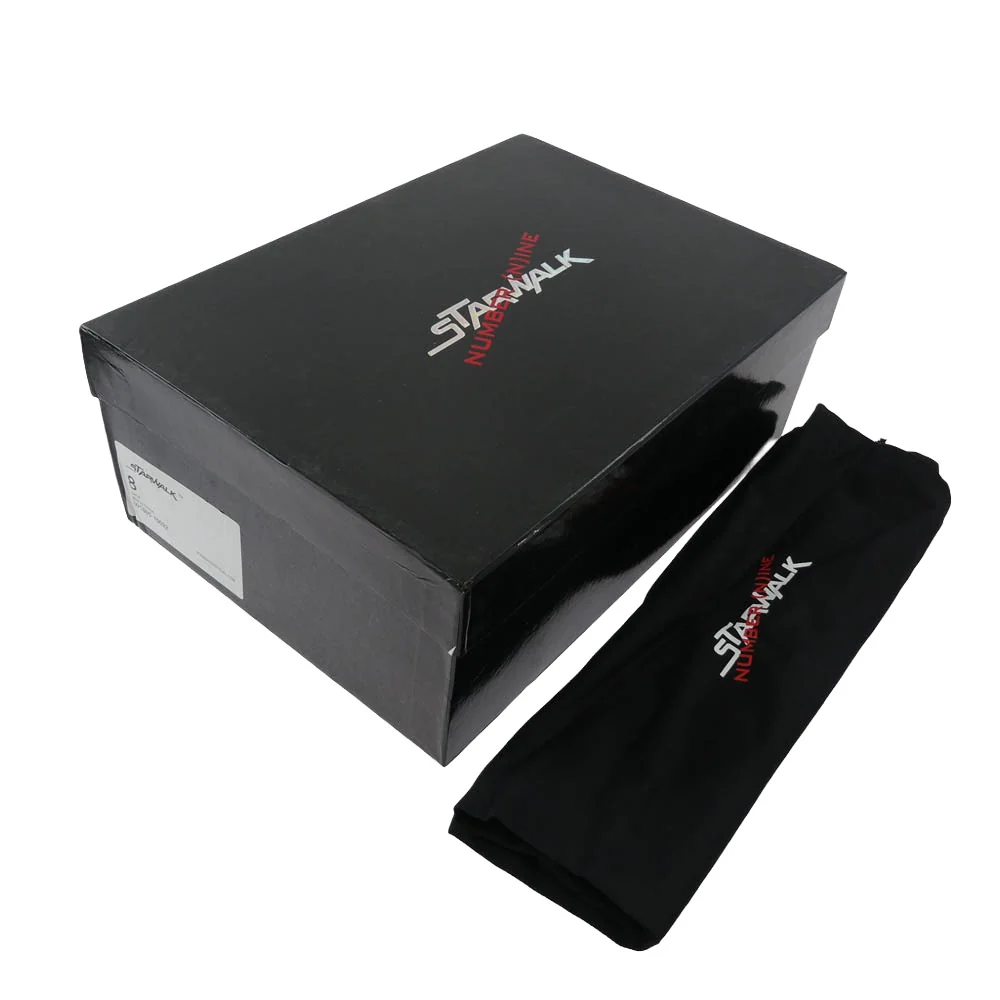 NUMBER(N)INE ナンバーナイン SW1805 10022 × STAR WALK スターウォーク EPISODE 1 レザー ローカット スニーカー ブラック系 US8【極上美品】【中古】 - Image 8