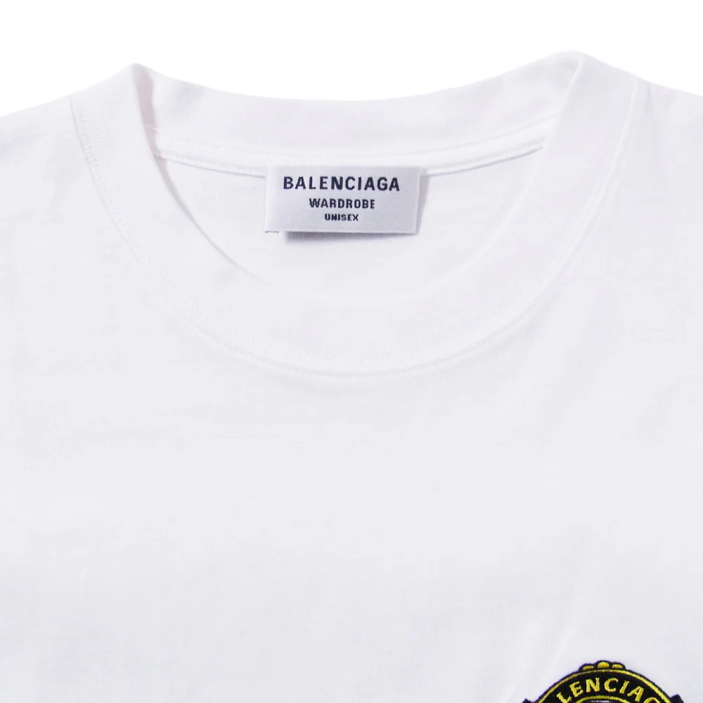BALENCIAGA バレンシアガ 21AW 612965 TLV61 WARDROBE ロゴ刺繍 半袖 Tシャツ カットソー ホワイト系 XS【中古】 - Image 3