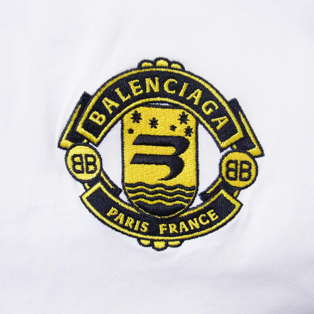 BALENCIAGA バレンシアガ 21AW 612965 TLV61 WARDROBE ロゴ刺繍 半袖 Tシャツ カットソー ホワイト系 XS【中古】 - Image 5