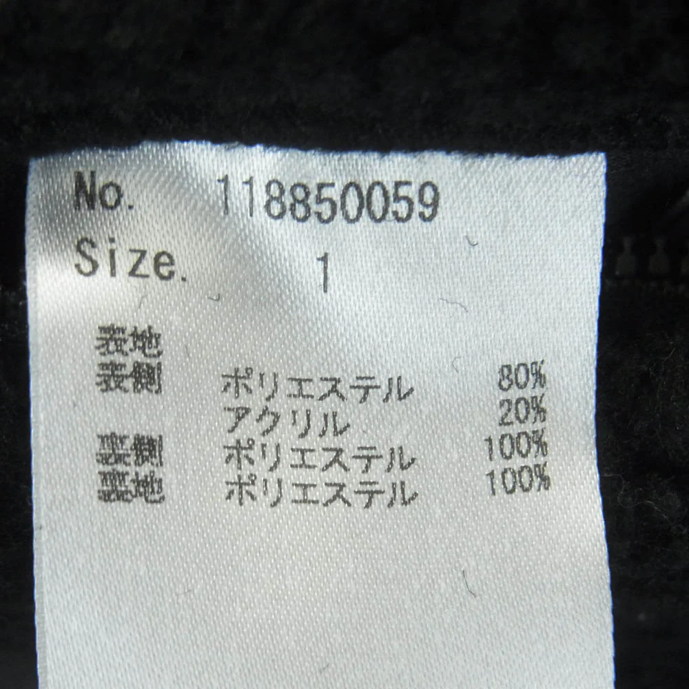 NUMBER(N)INE ナンバーナイン 118850059 別注 リバーシブル フリース ジャケット ブルゾン 日本製 ブラック系 1【中古】 - Image 8