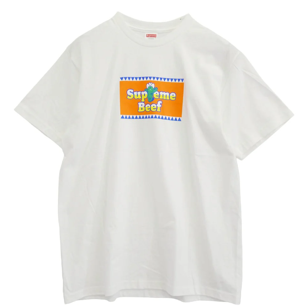 Supreme シュプリーム 25SS Western Beef ウエスタン ビーフ クルーネック 半袖 Tシャツ ホワイト ホワイト系 M【極上美品】【中古】