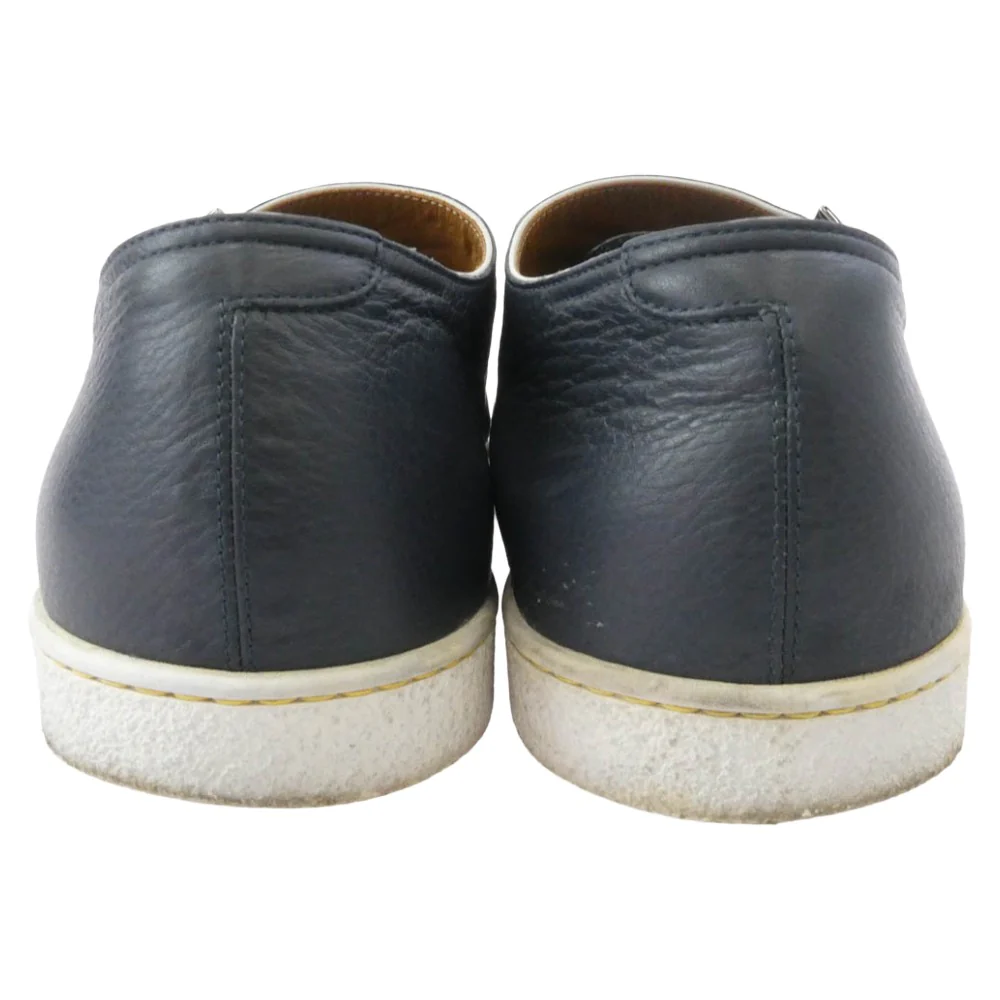 John Lobb ジョンロブ HOLME ホルム ダブルモンクストラップ レザー スニーカー ネイビー系 9【中古】 - Image 3