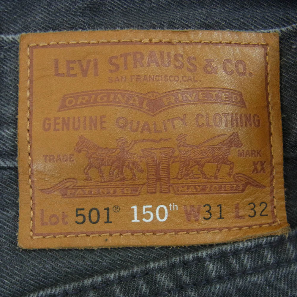 Levi's リーバイス 00501-3389 501 150周年 グレー デニム パンツ ベトナム製 グレー系 W31 L32【中古】 - Image 3