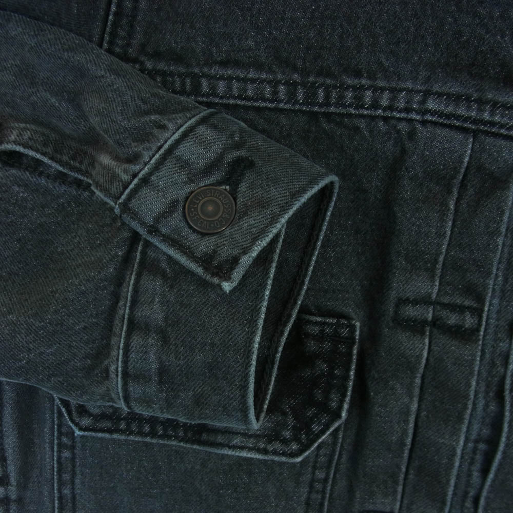 Levi's リーバイス A7632-0002 2nd Type RELAXED ブラック デニム ジャケット カンボジア製 グレー系 S【中古】 - Image 4