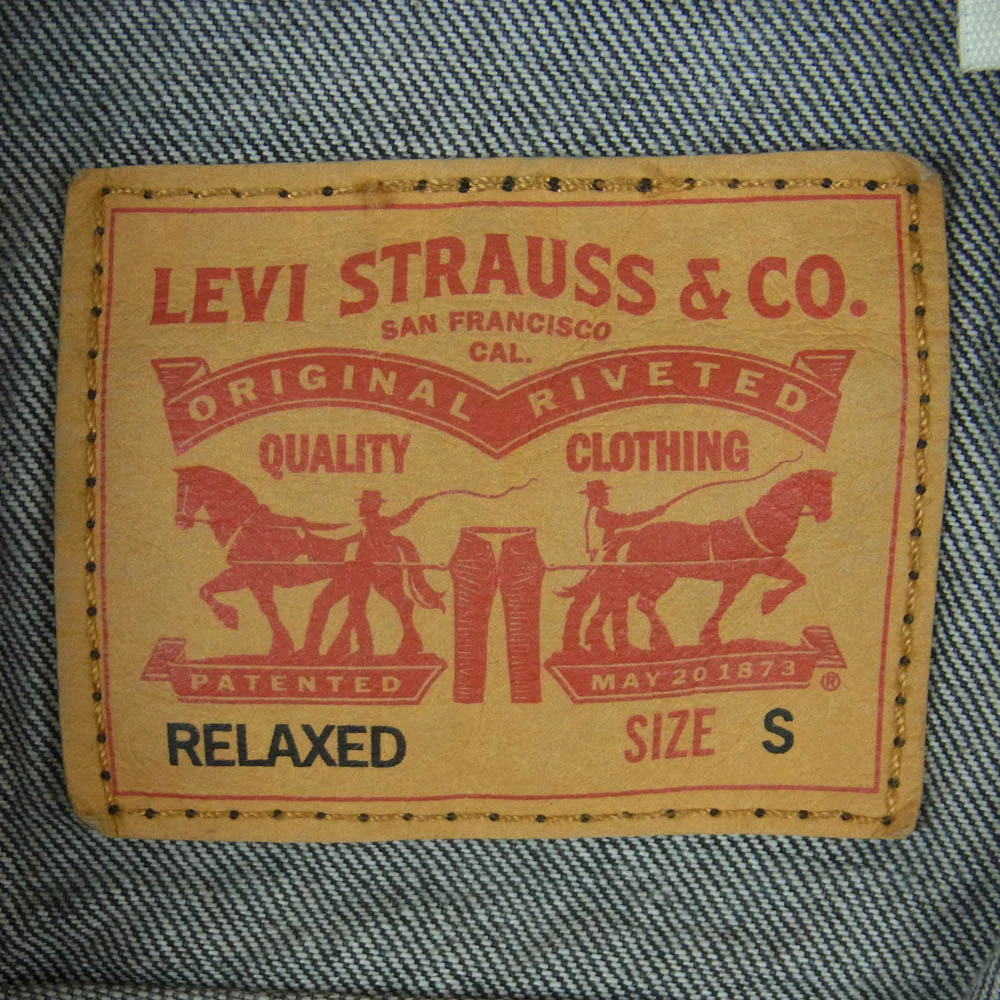 Levi's リーバイス A7632-0002 2nd Type RELAXED ブラック デニム ジャケット カンボジア製 グレー系 S【中古】 - Image 5