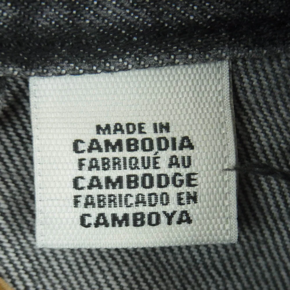 Levi's リーバイス A7632-0002 2nd Type RELAXED ブラック デニム ジャケット カンボジア製 グレー系 S【中古】 - Image 6