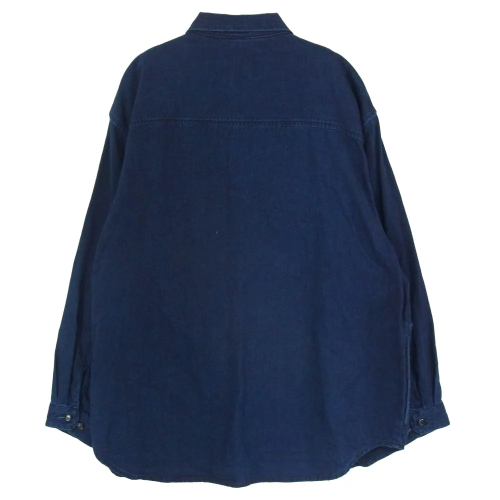 WTAPS ダブルタップス 23SS 231WVDT-SHM01 WCPO LS COTTON DENIM 長袖 オーバーサイズ コットン デニム インディゴ シャツ ジャケット ネイビー系 X03【中古】 - Image 2
