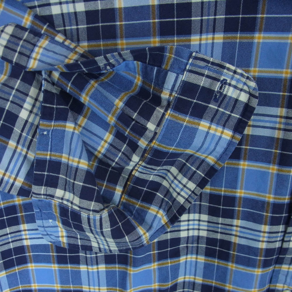 RALPH LAUREN ラルフローレン BIG SHIRT ビッグ 長袖 チェック シャツ ブルー系 ライトブルー系 XL【中古】 - Image 4
