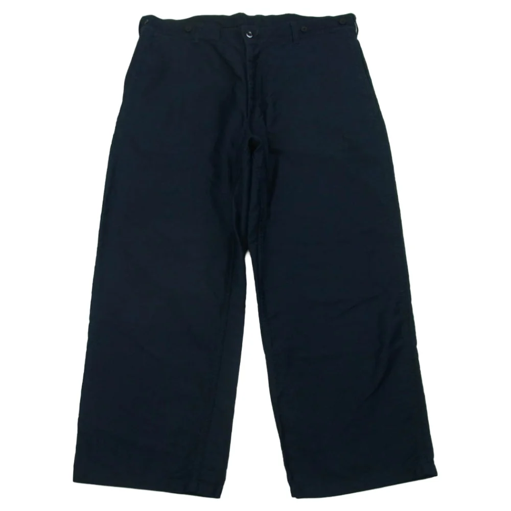 OUTIL ウティ シンチバック コットン ワーク パンツ 日本製 ダークネイビー系 4【中古】