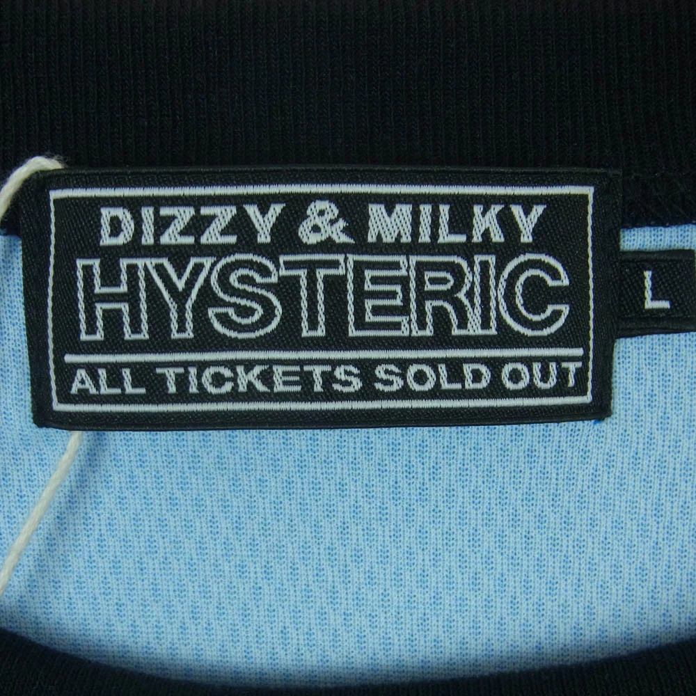 HYSTERIC GLAMOUR ヒステリックグラマー 26SS 02261CL08 HIGH VOLTAGE メッシュ 長袖 カットソー ライトブルー系 L【極上美品】【中古】 - Image 5
