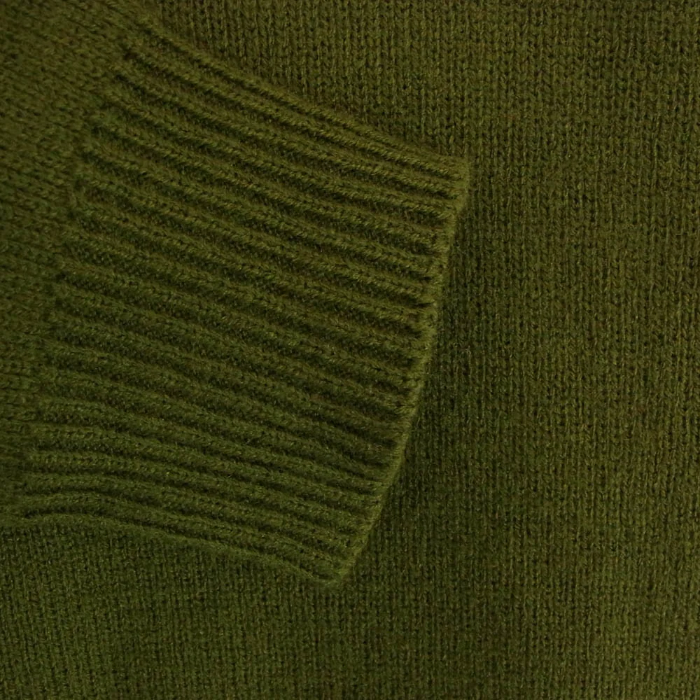 AD2021 SZ-N005 CDG シーディージー × LOCHAVEN of Scotland ロックエーベン SIDE SLIT KNIT SWEATER サイドスリット ニットセーター カーキ系 XL【中古】 - Image 4