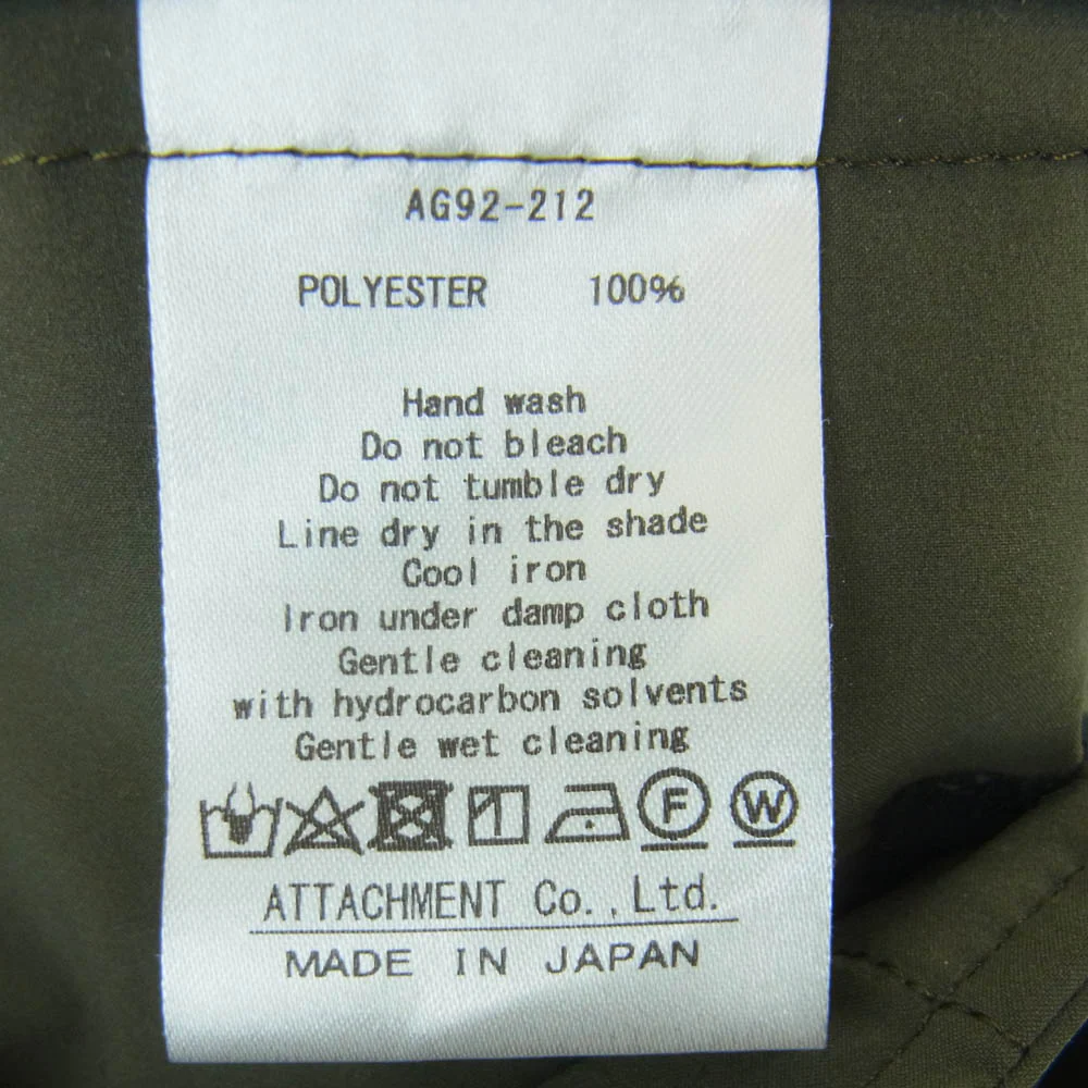 ATTACHMENT アタッチメント AG92-212 2WAY ストレッチ タフタ ナイロン 2B テーラード ジャケット グリーン系 1【中古】 - Image 6