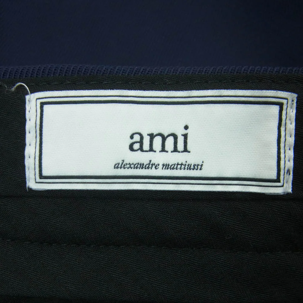 AMI PARIS アミパリス AMI ALEXANDRE MATTIUSSI アミ アレクサンドル マテュッシ ウール ショーツ ハーフ パンツ ダークネイビー系 36【中古】 - Image 3