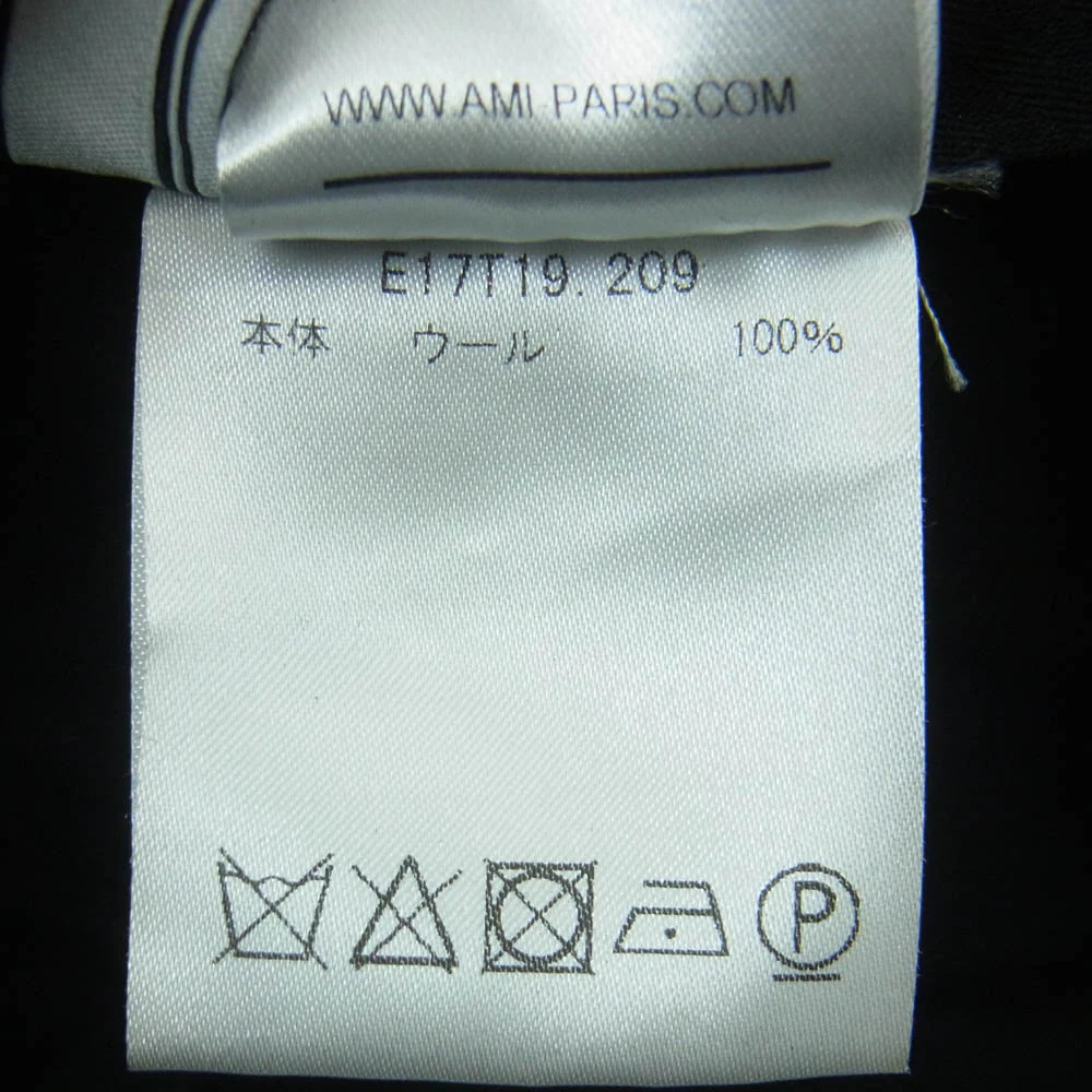 AMI PARIS アミパリス AMI ALEXANDRE MATTIUSSI アミ アレクサンドル マテュッシ ウール ショーツ ハーフ パンツ ダークネイビー系 36【中古】 - Image 5