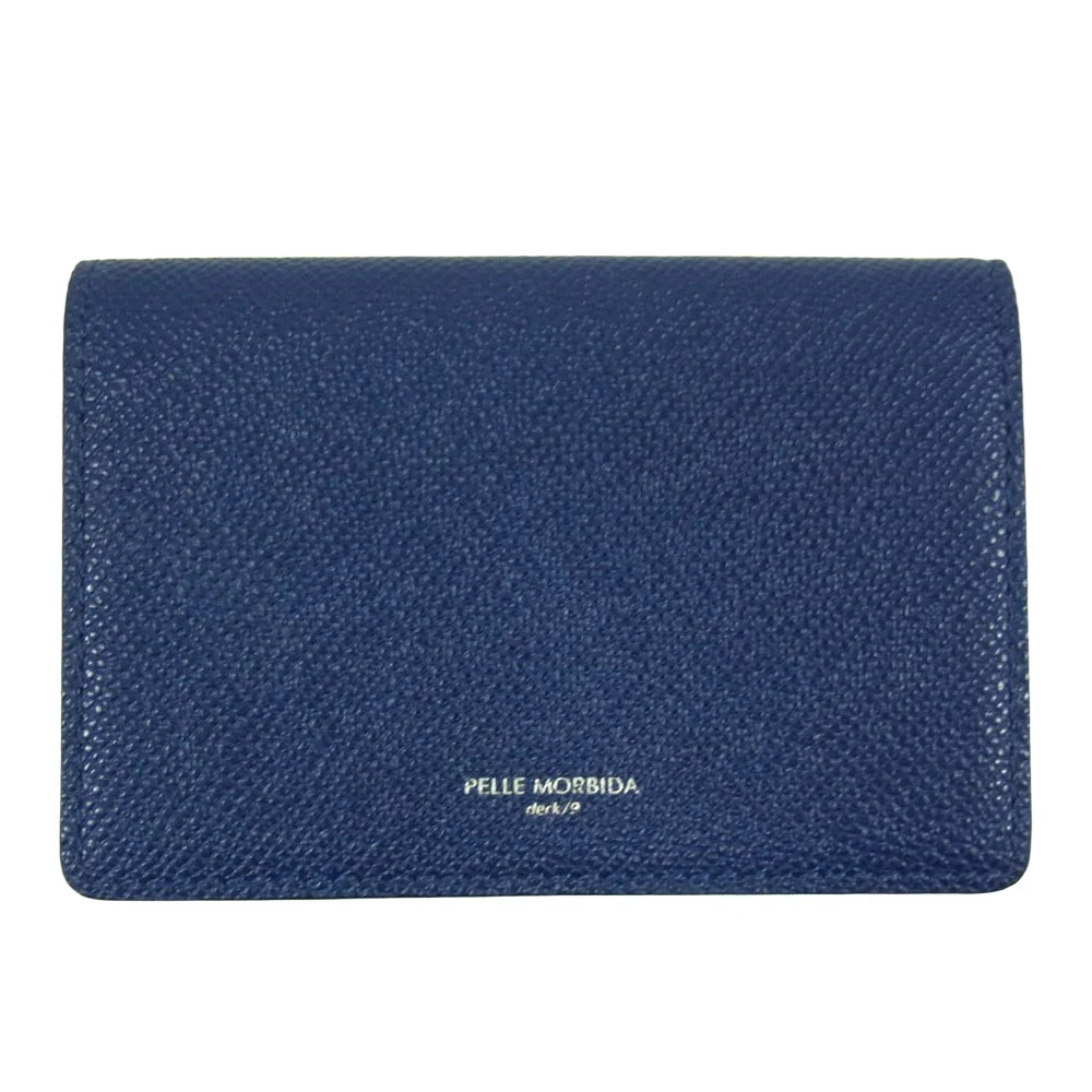 PELLE MORBIDA ペッレモルビダ deck9 レザー カードケース ブルー系【中古】