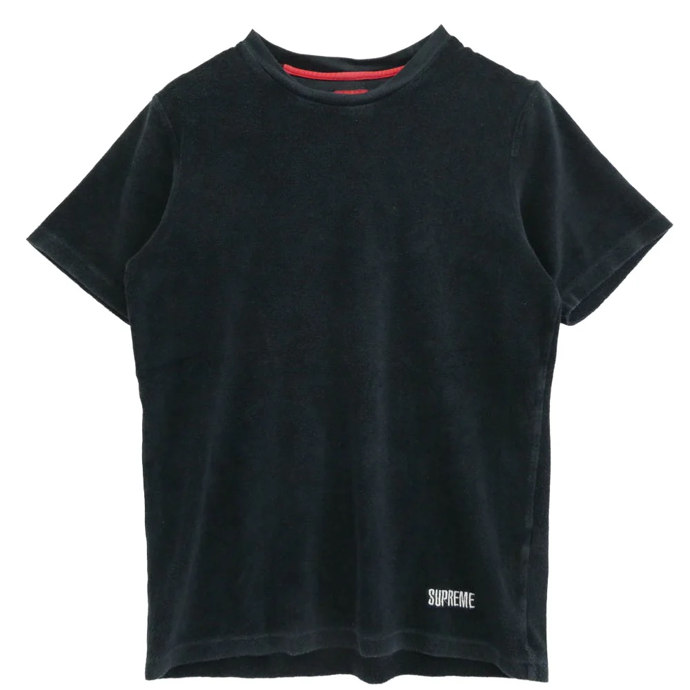 Supreme シュプリーム 14SS Terry Tee テリー パイル地 半袖 Tシャツ ブラック系 M【中古】