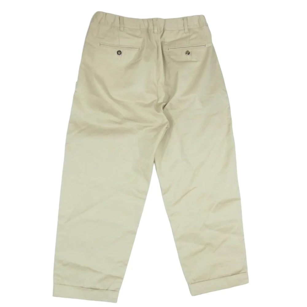 タップウォーター TP233-40014 Cotton Chino Tuck Trousers コットン タック トラウザーズ チノパンツ ベージュ系 34【中古】 - Image 2