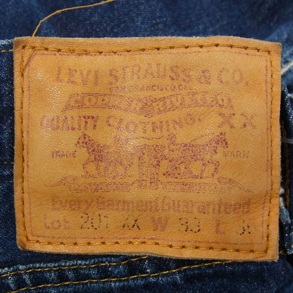 Levi's リーバイス 201-0003 USA製 201XX ビッグE バレンシア工場製 ボタン裏555刻印 シンチバック デニム ジーンズ パンツ W33 L36 インディゴブルー系 33【中古】 - Image 3