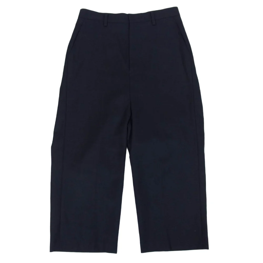 JUNYA WATANABE COMME des GARCONS ジュンヤワタナベコムデギャルソン 19AW JD-P021 AD2019 ウール ワイド スラックス パンツ ネイビー系 S【中古】