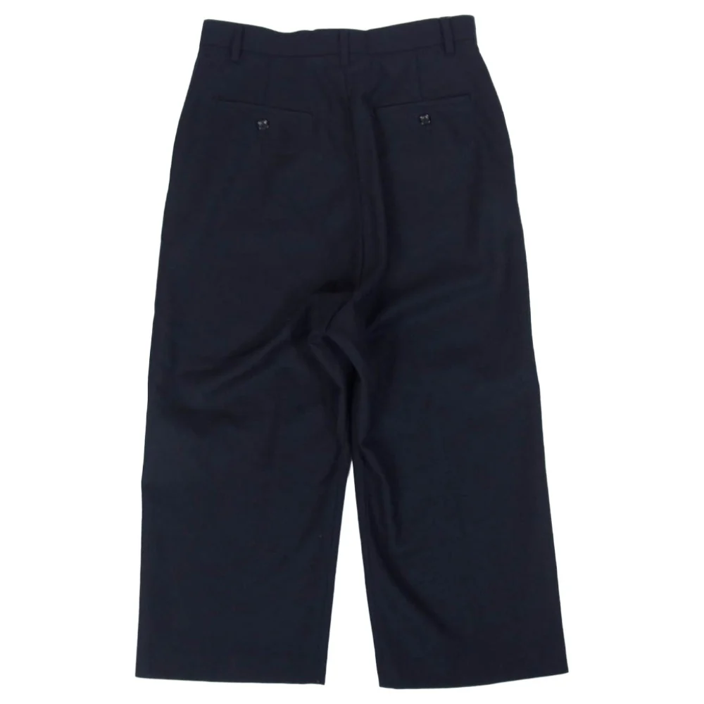 JUNYA WATANABE COMME des GARCONS ジュンヤワタナベコムデギャルソン 19AW JD-P021 AD2019 ウール ワイド スラックス パンツ ネイビー系 S【中古】 - Image 2