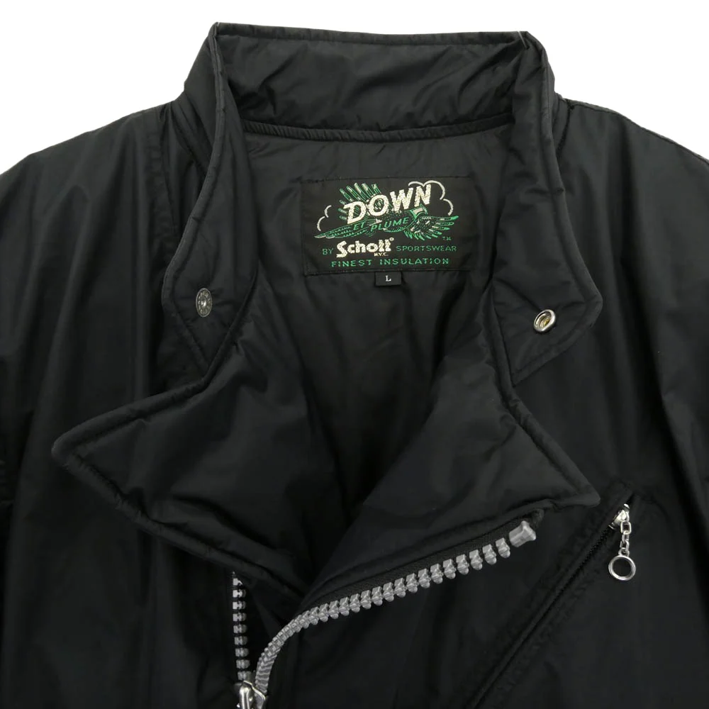 schott ショット 782-4253004 AURORA STAND RIDERS DOWN JACKET オーロラスタンド ライダース ダウン ジャケット ブラック系 L【中古】 - Image 3