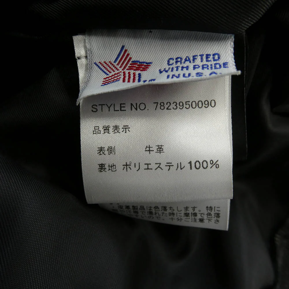 schott ショット 7823950090 516UST ONE STAR NEW NAKED ワンスター ニュー ネイキッド 牛革 カウレザー ダブル ライダース ジャケット ブラック系 38【美品】【中古】 - Image 5
