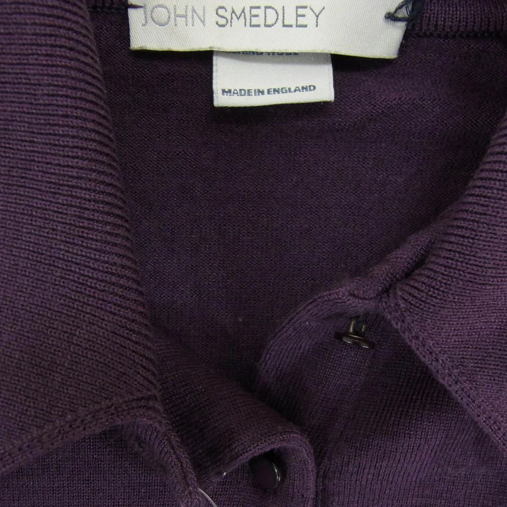 JOHN SMEDLEY ジョンスメドレー 長袖 ニット ポロシャツ パープル系 S【中古】 - Image 3