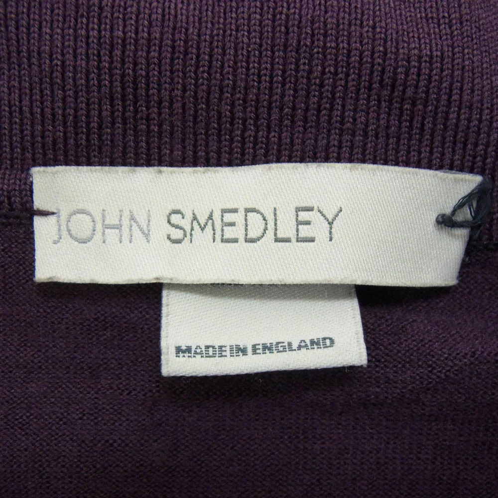JOHN SMEDLEY ジョンスメドレー 長袖 ニット ポロシャツ パープル系 S【中古】 - Image 5