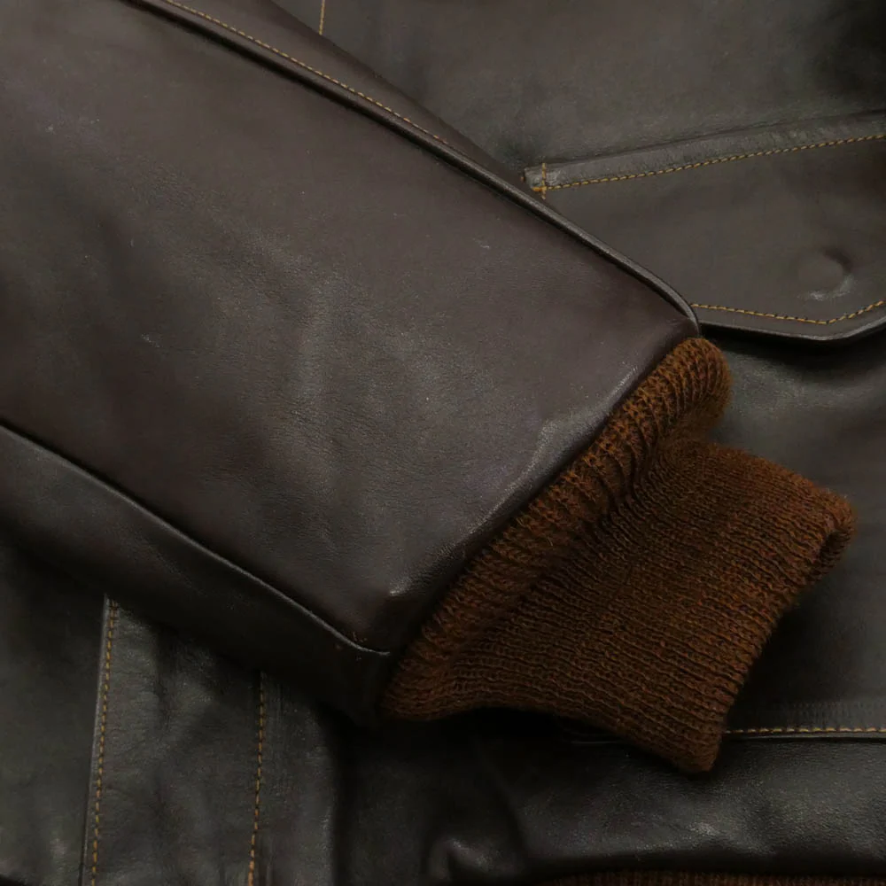 Buzz Rickson's バズリクソンズ BR80555 type A-2 ORDER No.W535 AC 16159 BUZZ RICKSON CLOTHING CO. SEMI-ANILINE FINISHED ホースハイド フライト ジャケット ダークブラウン系 40【中古】 - Image 4