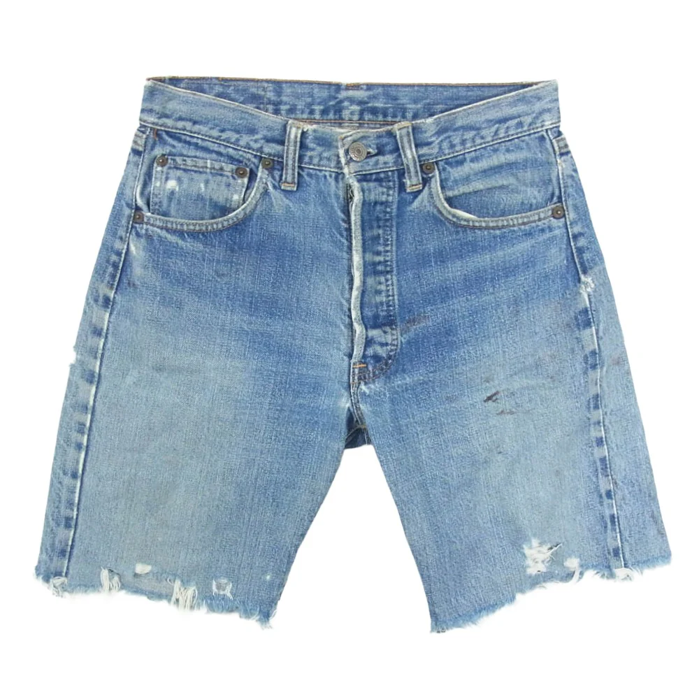 Levi's リーバイス ヴィンテージ 501 66前期 BIGE ボタン裏6刻印 カットオフ デニム ショーツ ショートパンツ インディゴブルー系 サイズ表記無【中古】
