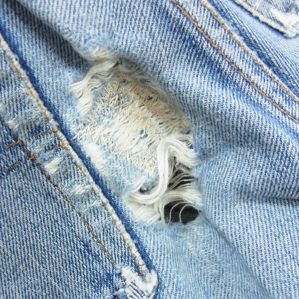 Levi's リーバイス ヴィンテージ 501 66前期 BIGE ボタン裏6刻印 カットオフ デニム ショーツ ショートパンツ インディゴブルー系 サイズ表記無【中古】 - Image 5