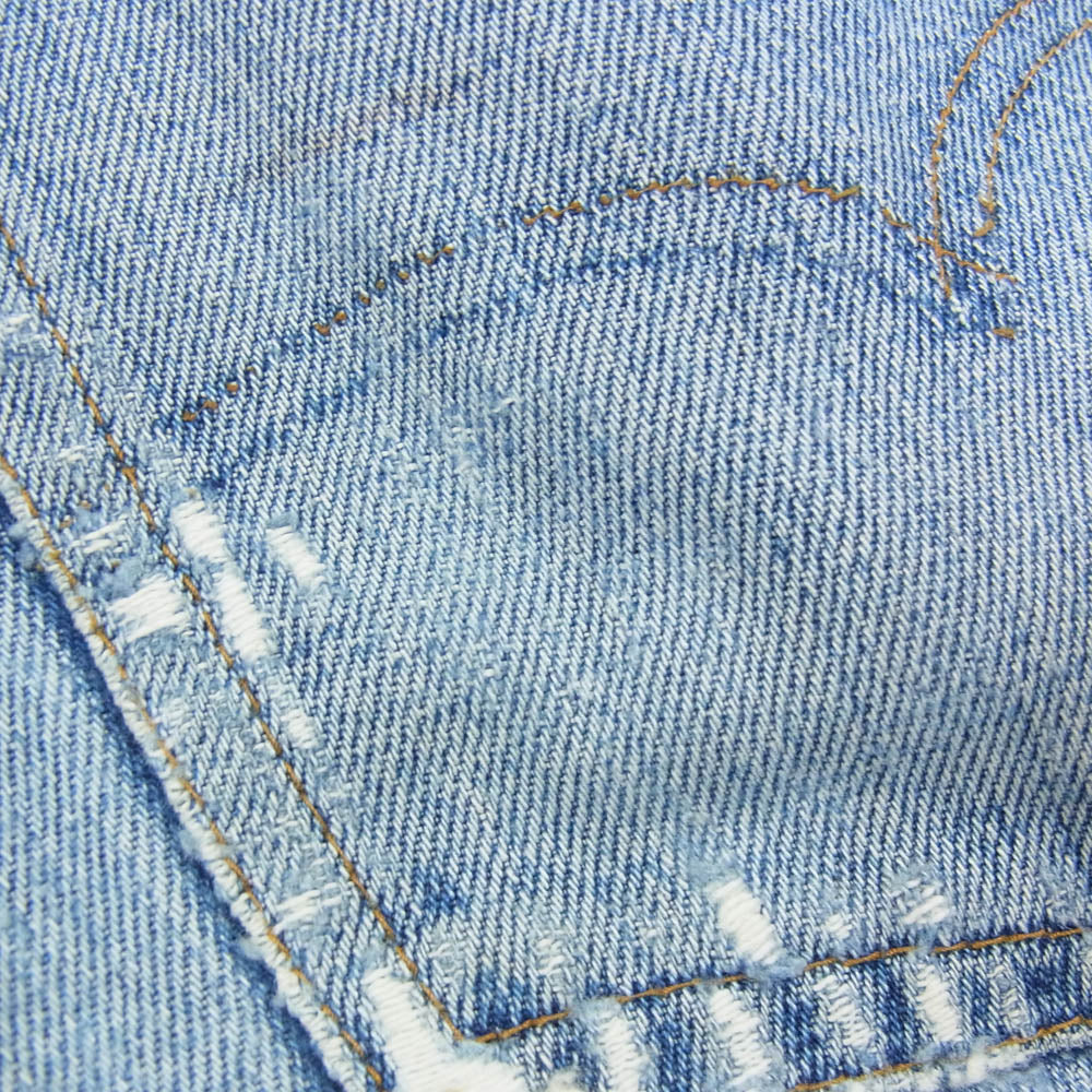 Levi's リーバイス ヴィンテージ 501 66前期 BIGE ボタン裏6刻印 カットオフ デニム ショーツ ショートパンツ インディゴブルー系 サイズ表記無【中古】 - Image 6