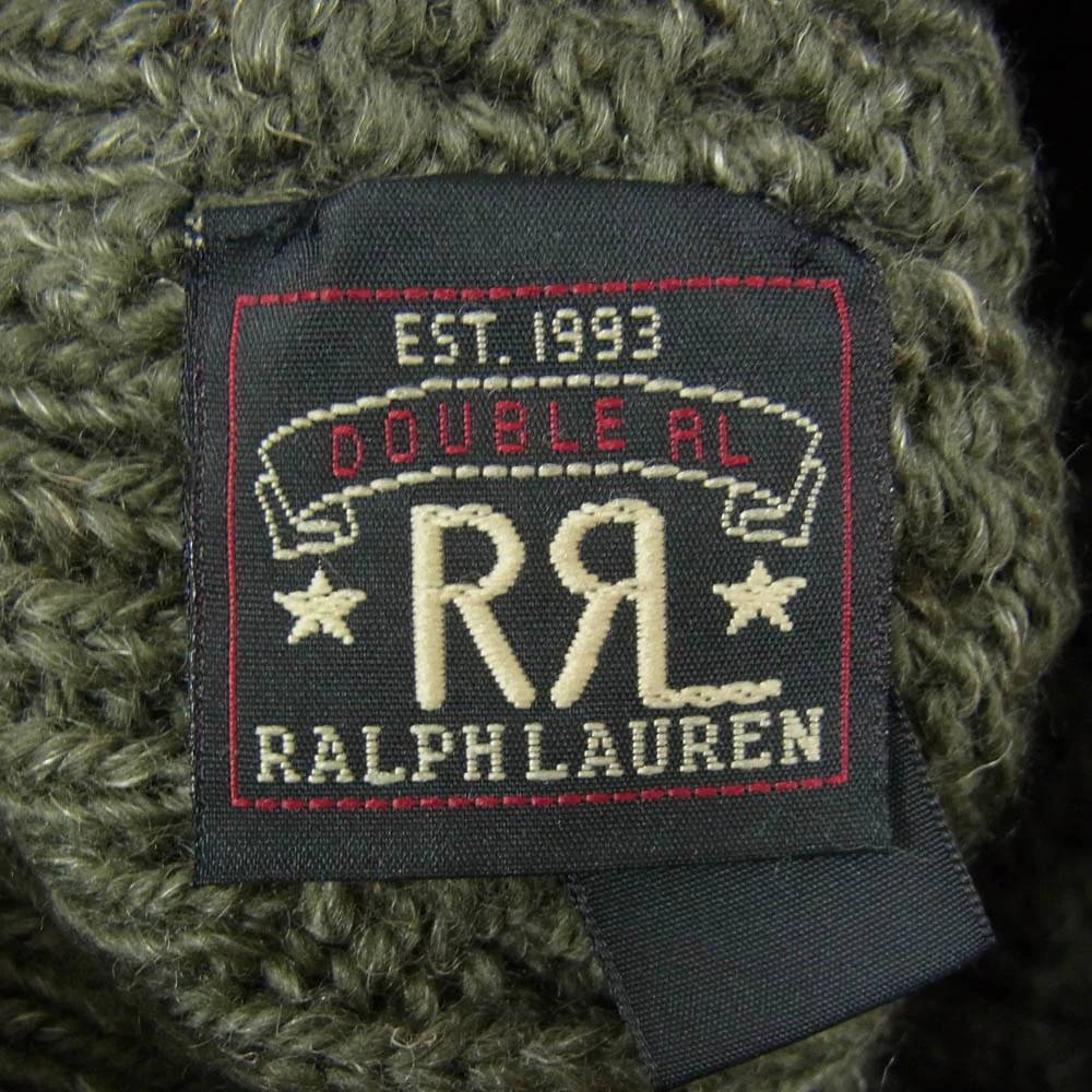 RRL ダブルアールエル WATCH CAP CABLE ケーブル ニット キャップ ビーニー カーキ系【中古】 - Image 3