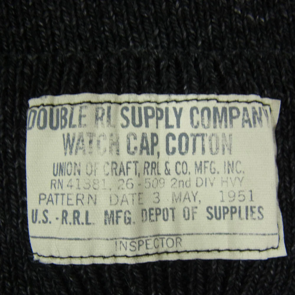 RRL ダブルアールエル WATCH CAP コットン ワッチキャップ ニットキャップ ビーニー ブラック系【中古】 - Image 4