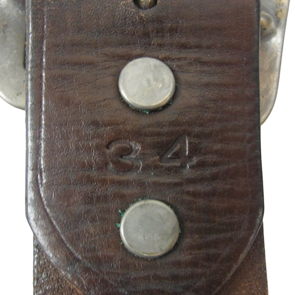 RRL ダブルアールエル ヴィンテージ加工 レザー スタッズ ベルト ブラウン系 34【中古】 - Image 6