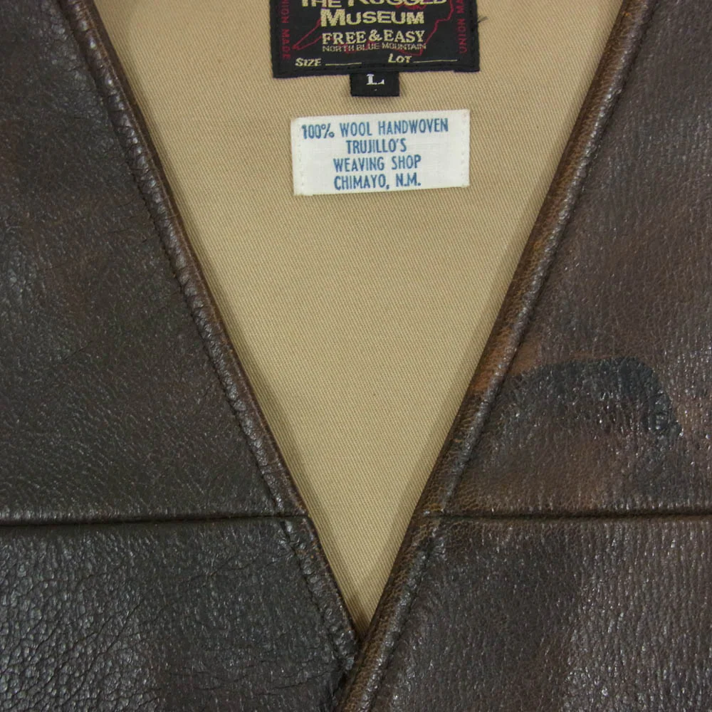 ラギッドミュージアム RM10F/W-BVT005 TRUJILLO'S トゥルフィリオス レザー ラグベスト ブラウン系 L【中古】 - Image 3