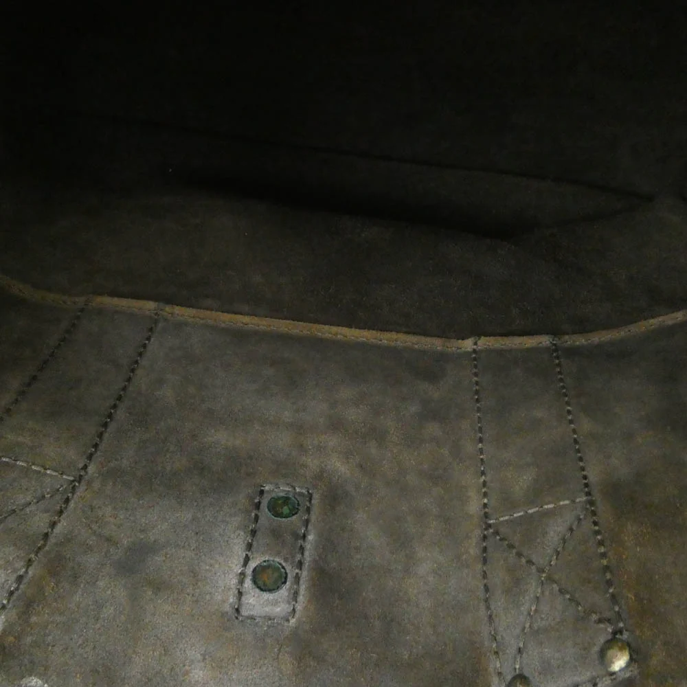 RRL ダブルアールエル イタリア製 ヴィンテージ加工 オールレザー トート バッグ ダークブラウン系【中古】 - Image 7