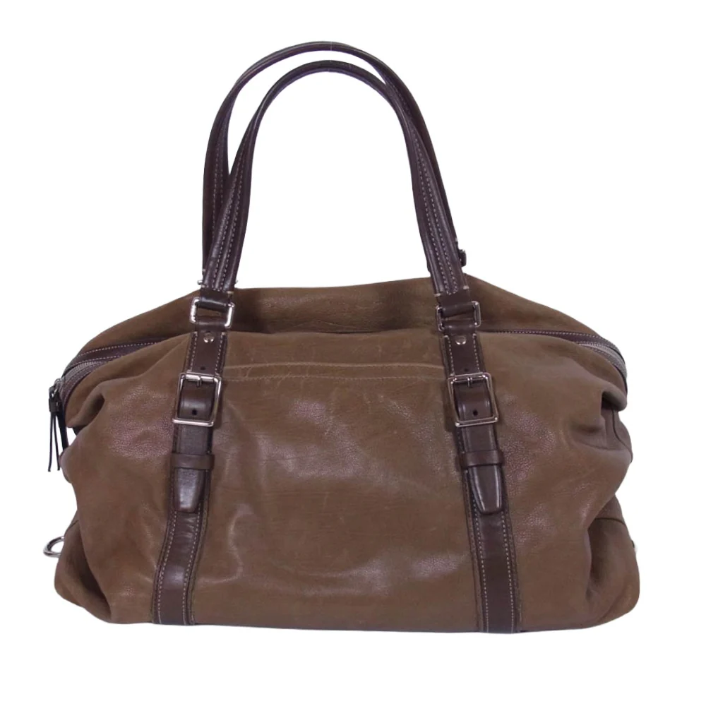 COACH コーチ 70388 Harrison Large Ziptop Satchel ハリソン ラージ ジップトップ サッチェル レザー ボストン バッグ ブラウン系【中古】 - Image 2