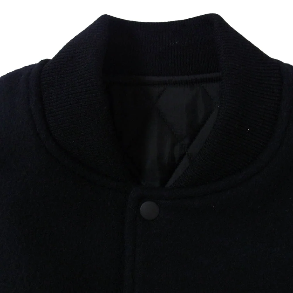 Ron Herman ロンハーマン 3420400113 Varsity Jacket バーシティ ジャケット ウール スタジャン ブラック系 S【中古】 - Image 3