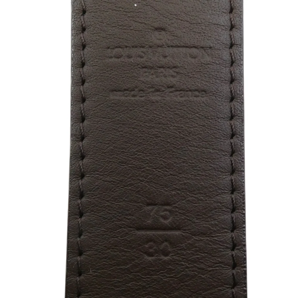 LOUIS VUITTON ルイ・ヴィトン M6803 ダミエ ロゴバックル サンチュール キャレ レザー ベルト ブラウン系【中古】 - Image 5