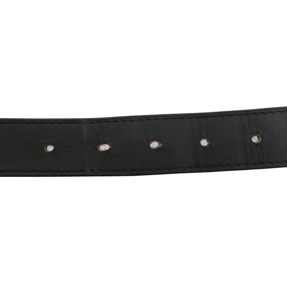 LOUIS VUITTON ルイ・ヴィトン M6812T サンチュール ジーンズ ロゴバックル レザー ベルト ブラック系【中古】 - Image 4