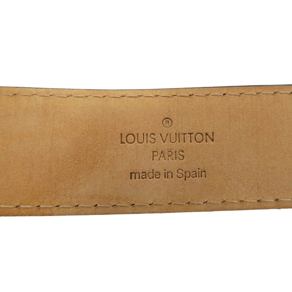 LOUIS VUITTON ルイ・ヴィトン M6812T サンチュール ジーンズ ロゴバックル レザー ベルト ブラック系【中古】 - Image 5