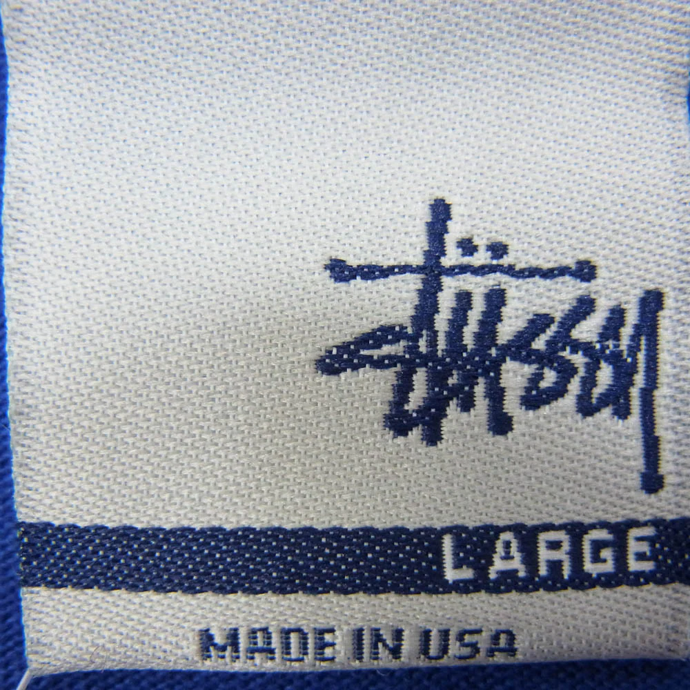 STUSSY ステューシー 00s 銀タグ USA製 PS2 LOGO PARODY プリント Tシャツ ブルー系 L【中古】 - Image 4