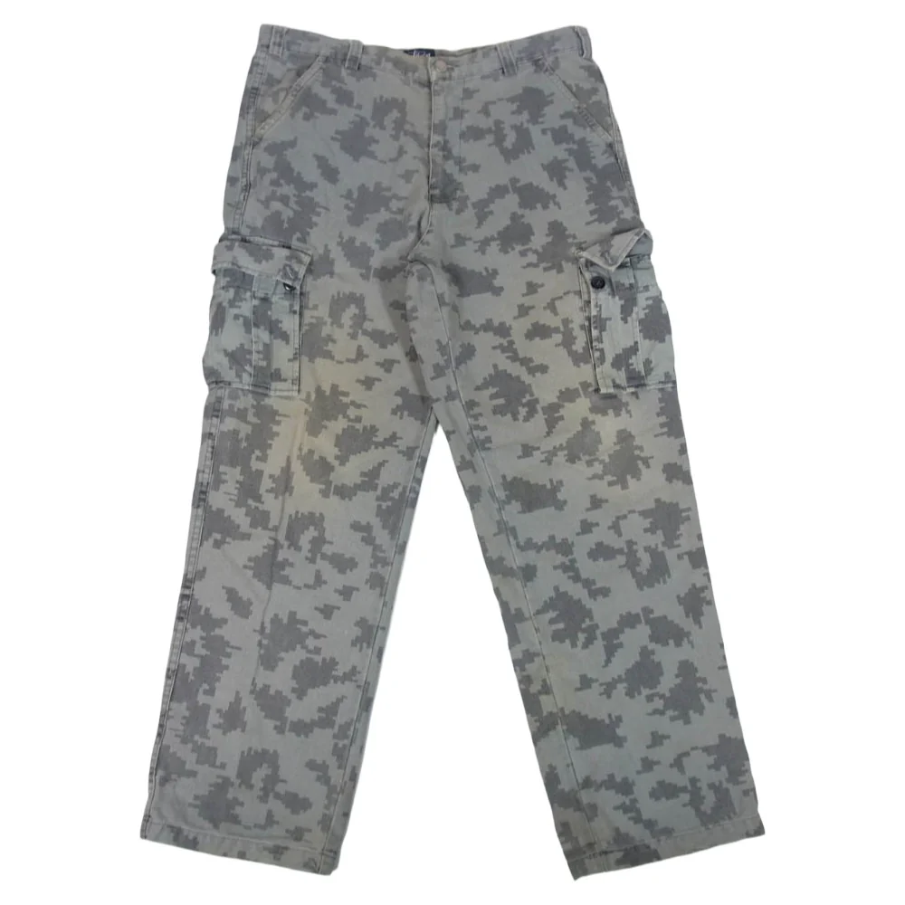STUSSY ステューシー 90s STUSSY OUTDOOR デジタルカモ カーゴ ミリタリー パンツ グレー系 32【中古】
