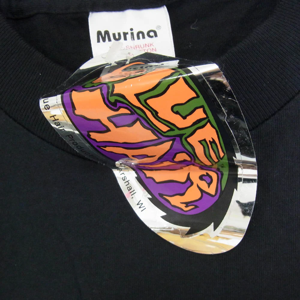 ヴィンテージ 90s 97年 USA製 Dennis Rodman AIR WHO? デニス ロッドマン プリント Tシャツ BLUE HAIR MURINA ブラック系 L【中古】 - Image 5