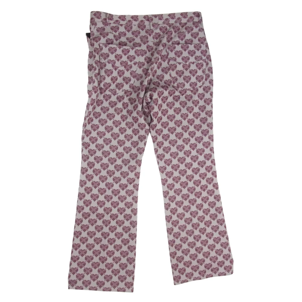 Needles ニードルス PU268 ハート総柄 トラック パンツ グレー系 L【中古】 - Image 2