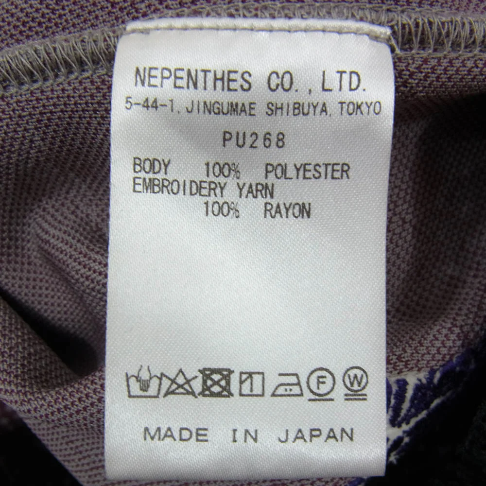 Needles ニードルス PU268 ハート総柄 トラック パンツ グレー系 L【中古】 - Image 4