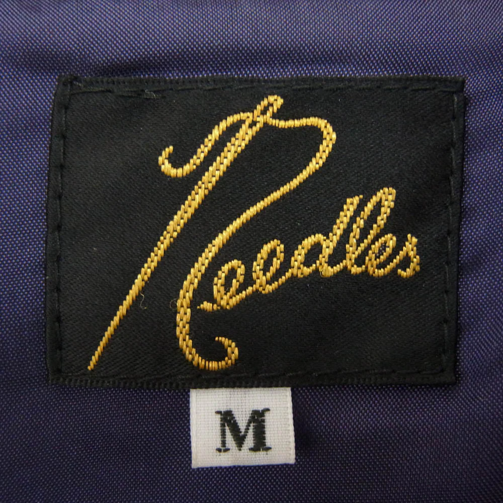 Needles ニードルス 21AW J0118 B.B.JACKET GOBELIN ジャガード ジップアップ ゴブラン織り ペイズリー ベースボール ジャケット ブルゾン ブラック系 M【中古】 - Image 5